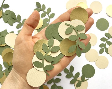 Greenery Cupcake Toppers Greenery Baby Shower Decorations | Etsy Baby Shower Verde, Sage Green Baby Shower, Gold Birthday Party Decorations, Leaf Confetti, Boy Baby Shower Ideas, Feuille Eucalyptus, Green Baby Shower, Gold Birthday Party, Baby Shower Decorations For Boys