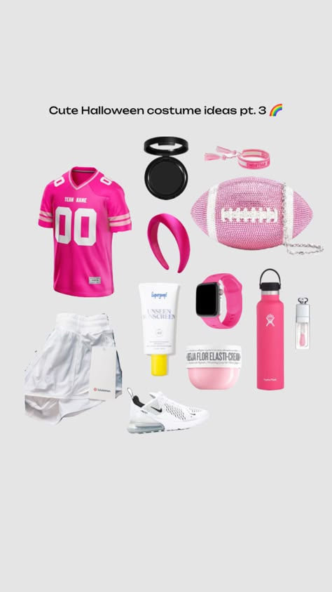 Preppy Halloween costumes pt. 3 🌈 #outfitinspo #preppy #preppyaesthetic #preppycostumeinspo #halloween #halloweencostume #preppyhalloween #football Preppy Costumes, Teen Girl Halloween Costumes, Football Halloween Costume, Fun Halloween Outfits, Football Cheerleader, Preppy Halloween, Cute Couple Halloween, Friend Costumes, Cute Group Halloween Costumes