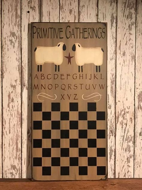 Primitive Game Boards, Circuit Maker, Black Alphabet, Primitive Country Homes, Halloween Furniture, Primitive Wood Signs, Primitive Home Decor, Handmade Wood Signs, Diy Website