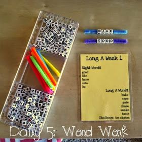 Daily 5 Word Work, Word Work Centers, Daily Five, Word Work Activities, Spelling Activities, Sight Word Activities, First Grade Reading, Word Practice, Teaching Literacy