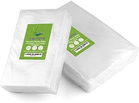 Upgrade!! VacYaYa 100 Count Vacuum Sealer Bags 50 Each Size Pint 6" x 10" and Quart 8" x 12" for Food Saver, Seal a Meal Vac Sealers, Sous Vide Cooking Vaccume Safe, Heavy Duty Pre-Cut Storage Bag Food Shelf Life, Food Sealer, Food Shelf, Vacuum Food Sealer, Tiny Room, Vacuum Sealer Bags, Vacuum Sealers, Freezer Storage, Sous Vide Cooking