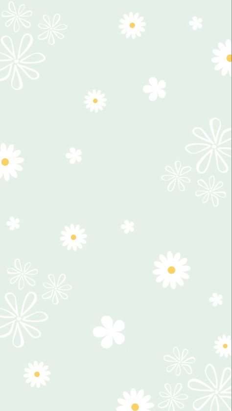 Sage green iPhone wallpaper decorated with white flowers and daisies Sophisticated Phone Wallpaper, Modern Iphone Backgrounds, Sage Green Summer Wallpaper, Pista Green Wallpaper, White And Green Background Aesthetic, Baby Green Aesthetic, Ascetic Background, Light Sage Green Phone Wallpaper, Pastel Green Theme Wallpaper