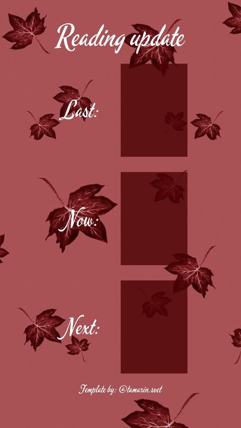 Template, autumn, bookstagram, red Last Now Next Bookstagram, Last Now Next Bookstagram Template, Book Review Instagram, Reading Update Template, Monthly Reading Tracker, Book Rating, Book Trackers, Reading Template, Bookstagram Templates