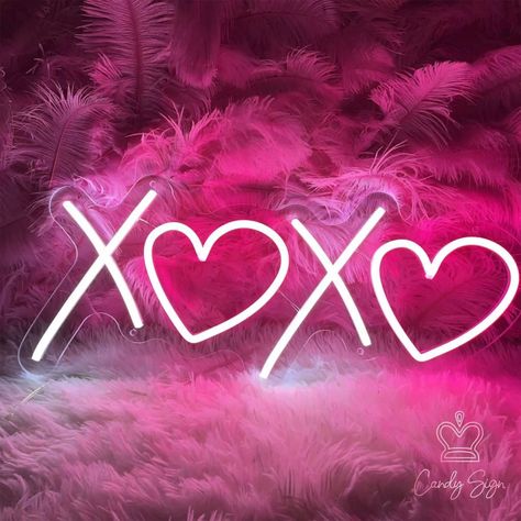 Girly Neon Signs, Pink Life Aesthetic, Pink Neon Aesthetic, Xoxo Neon Sign, Pink Astestic, Neon Pink Aesthetic, Neon Pictures, Pink Led Light, Hair Display