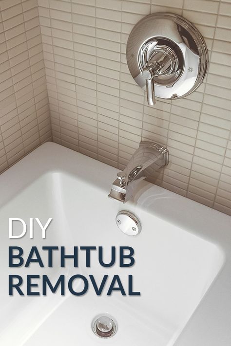 The complete guide to tearing out and replacing your bathtub. #bathtubremoval #bathroomremodel #remodeling Bathtub Removal, Remove Bathtub, New Bathtub, Beachy Boho Bedroom, Bathtub Replacement, Diy Bathtub, Bathtub Remodel, Bathroom Retreat, Old Bathroom