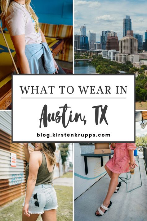 Planning a trip to Austin, Texas? Exciting times ahead! But before you jet off to the Live Music Capital of the World, it’s important to nail down your wardrobe game. The fashion vibe in Austin, Texas, can be described as eclectic, laid-back, and expressive. Known for its unique blend of Southern charm, bohemian flair, and urban edge, Austin embraces individuality and creativity in its fashion scene. Austin's vibrant culture, diverse activities, and ever-changing weather demand a versatile wardrobe. Fear not! I've got you covered from head to toe, no matter the season!  #AustinFashion #SeasonalStyle #ATXStyleGuide #ATX #AustinLife #TexasStyle #FashionInspo #StyleGuide #ATXFashion #TexanFashion #AustinTexas #AustinTX #WhatToWear #PackingList #OutfitIdeas Cute Outfits For Austin Texas, Austin Street Style Texas, Austin Brunch Outfit, Austin Dinner Outfit, Austin Chic Attire, Austin Vacation Outfits, Austin Trip Outfits, Austin Spring Outfits, Outfits For Austin Texas Spring