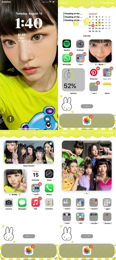 Haerin Homescreen Layout, Haerin Phone Layout, Twice Ios Layout, New Jeans Themed Phone, Newjeans Iphone Layout, Newjeans Ios Layout, New Jeans Phone Theme, New Jeans Layout, Newjeans Homescreen Layout