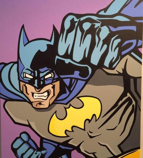 Canvas Painting Patterns, Batman Pop Art, Superhero Painting, Batman Painting, Dance Artwork, Batman Drawing, Hulk Art, Butterfly Art Painting, Canvas Painting Tutorials