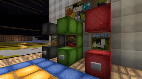 arcade in minecraft - Google Search Minecraft Arcade Machine, Minecraft Arcade Ideas, Minecraft Movie Theater, Arcade Minecraft, Minecraft Arcade, Minecraft Creative Ideas, Casa Minecraft, Minecraft Modern City, Minecraft Idea