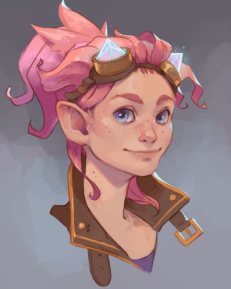 Female Halfling Character Art, Female Dwarves Art, Gnome Female Dnd, Female Gnome Dnd, Fairy Artificer, Pink Dnd Character, Halfling Artificer, Halfling Character Art, Halfling Wizard