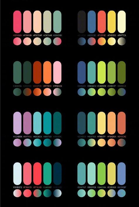 Rgb Palette, Colour Wheel Theory, Flat Color Palette, Palette Challenge, Gradient Color Design, Color Design Inspiration, Color Mixing Chart, Hex Color Palette, Color Palette Challenge