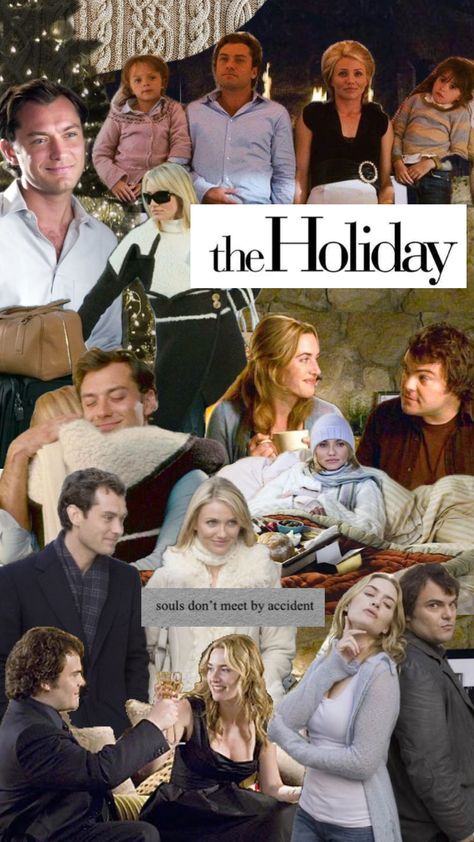 the holiday (2006)🥂 #theholiday #judelaw #movies #movie #film #christmas #xmas #winter #holiday #classy #collage The Holiday Outfits Movie, The Holiday Aesthetic Movie, The Holiday Movie Quotes, The Holiday Movie Aesthetic, New Years Movies, Christmas Movie Wallpaper, Christmas Movie Aesthetic, The Holiday Outfits, Hanna Core