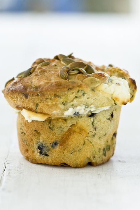 Olive Muffins, Gourmet Muffins, Great British Chefs, Savory Muffins, Savoury Baking, Muffin Recipe, Brunch Ideas, Savory Snacks, Great British