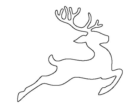 Flying reindeer pattern. Use the printable outline for crafts, creating stencils, scrapbooking, and more. Free PDF template to download and print at http://patternuniverse.com/download/flying-reindeer-pattern/ Concrete Balls, Reindeer Outline, Julkransar Diy, Flying Reindeer, Garden Balls, Christmas Hacks, Christmas Stencils, Christmas Painting, Christmas Templates