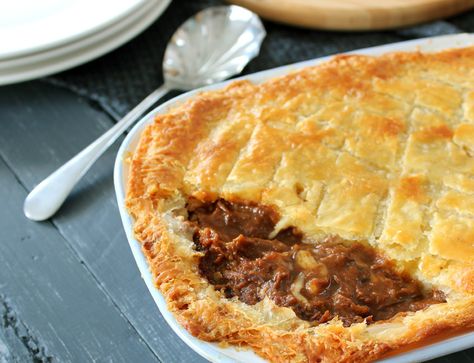 Steak & Cheese Pie Venison Pie, Steak And Guinness Pie, Guinness Pie, Cheese Pie Recipe, Steak Pie, Rough Puff Pastry, Savory Pies Recipes, Hearty Comfort Food, Cheese Pie