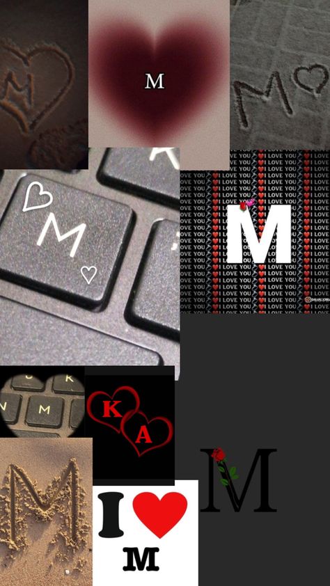 M And R Letters Love, A Wallpaper Letter Love, M Letter Images, Initial M, Image Collage, M Letter, Wallpaper Iphone Summer, Aesthetic Letters, Boyfriend Wallpaper