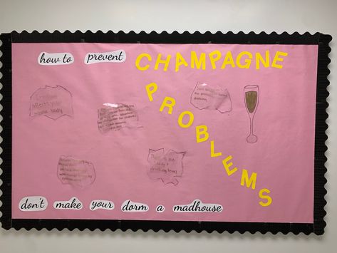 taylor swift inspired by the song “champange problems” about safe drinking habits and alcohol poisioning prevention Ra Bulletin Boards Taylor Swift, Taylor Swift Bulletin Board Ra, Taylor Swift Door Decs, Taylor Swift Ra Board, Taylor Swift Bulletin Board, Ra Programs, Res Life Bulletin Boards, Door Decorations College, Ra Door Decs