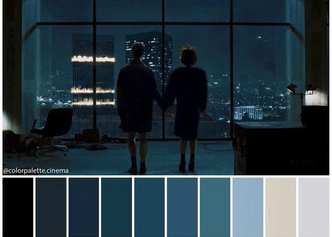 David Fincher Cinematography, Fincher Cinematography, Cinema Palettes, Directed By David Fincher, Shot Composition, Blue Color Pallet, Film Study, Cinematography Composition, Color In Film