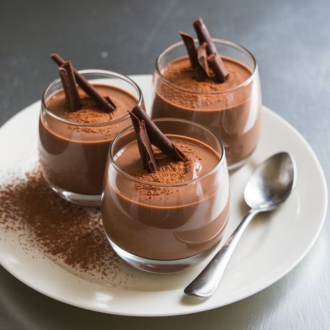 Indulge in this Light and Creamy Chocolate Mousse! 🍫✨ Rich cocoa flavor and a velvety texture that melts in your mouth – the perfect dessert! #Ingredients: - 6 oz dark chocolate, chopped - 3 large eggs, separated - 1/4 cup granulated sugar - 1 cup heavy cream - 1 teaspoon vanilla extract - A pinch of salt #Directions: 1. **Melt the Chocolate:** - In a heatproof bowl, melt the dark chocolate over a pot of simmering water (double boiler), stirring until smooth. Remove from heat and let it co... Chocolate Mousse Cups, Mousse Cups, Romantic Breakfast, Double Boiler, Dessert Ingredients, Creamy Chocolate, Melt In Your Mouth, Chocolate Mousse, Pinch Of Salt