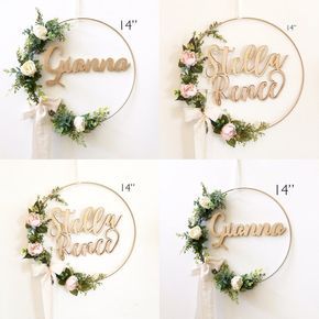 Baby Shower Wreath, Farmhouse Style Wreath, Bridal Shower Decorations Diy, Girl Nursery Room, Floral Nursery, Cream Flowers, Deco Floral, Baby Shower Signs, Birthday Backdrop