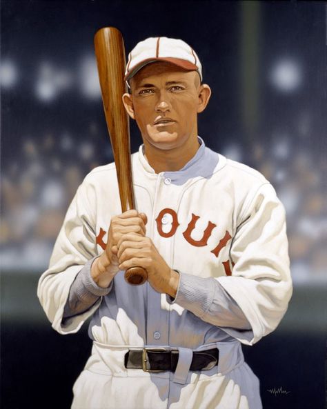 Rogers Hornsby by Arthur K Miller. Rogers Hornsby, Baseball Painting, Famous Baseball Players, Baseball Legends, Baseball Hall Of Fame, St Louis Cardinals Baseball, Baseball Posters, Nationals Baseball, Stl Cardinals