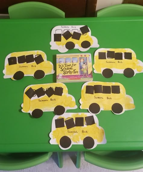 Bus Art For Preschool, School Bus Project, School Bus Theme Preschool, Preschool School Bus Activities, School Bus Preschool Craft, School Bus Art Preschool, School Bus Activities For Toddlers, Toddler Back To School Activities, Bus Art And Craft