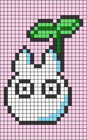 Totoro Pixel Pattern, Alpha Patterns Crochet Studio Ghibli, Pixel Art Pattern Ghibli, My Neighbor Totoro Pixel Art, Totoro Grid Pattern, Ghibli Perler Bead Patterns, Totoro Tapestry Crochet, Totoro Cross Stitch Pattern, Totoro Alpha Pattern