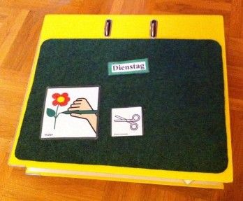 DIY: Kommunikationsordner | Bewegtes Leben. First Grade, Special Education, Montessori, Kindergarten, Tablet, Education, Electronic Products, Pattern