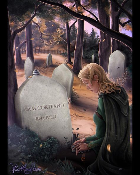 Alice Maria Power az Instagramon: „‘The Graveyard’ commissioned by @wickedfairytaleco ✨ This scene of Aelin visiting Sam’s grave was such a pivatol point in Queen of Shadows…” Sam Cortland, Sjm Universe, Throne Of Glass Quotes, Tog Series, Throne Of Glass Fanart, Aelin Ashryver Galathynius, Celaena Sardothien, Aelin Galathynius, Throne Of Glass Books