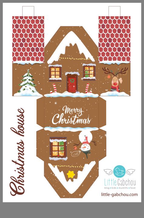 Gingerbread House Template, Noel Diy, Diy Calendar, Diy Advent Calendar, Christmas Paper Crafts, Christmas Advent Calendar, Miniature Christmas, Christmas House, Christmas Advent