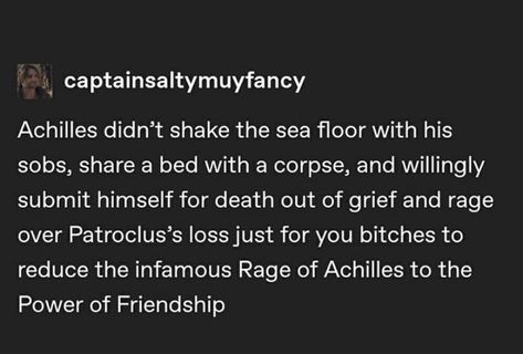 Achilles X Patroclus, Patroclus And Achilles, As The Poets Say, Achilles Patroclus, Mythology Humor, Madeline Miller, Greek Memes, Zio Rick, Greek Mythology Humor