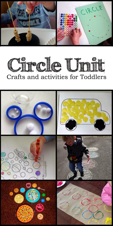 Circles - Crafts and activities for toddlers learning their shapes. Shapes Lessons, Feed The Hungry, Shape Activities Preschool, Toddler Lessons, Imagination Tree, Teaching Shapes, Circle Crafts, Shapes Preschool, Teaching Toddlers