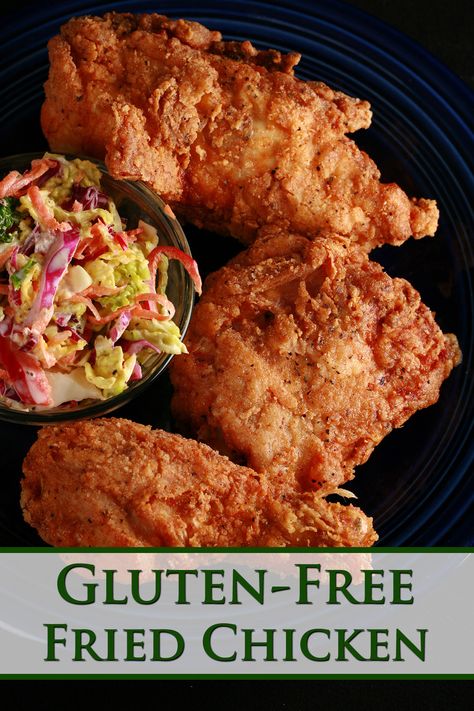 The Best Gluten-Free Fried Chicken - Beyond Flour Gluten Free Air Fried Chicken, Gluten Free Chicken Thigh Recipes, Flourless Fried Chicken, Dairy Free Fried Chicken Recipe, Rice Flour Fried Chicken, Gluten Free Batter For Frying, Gluten Free Fried Chicken Air Fryer, Gluten Free Chicken Fried Chicken, Gf Fried Chicken