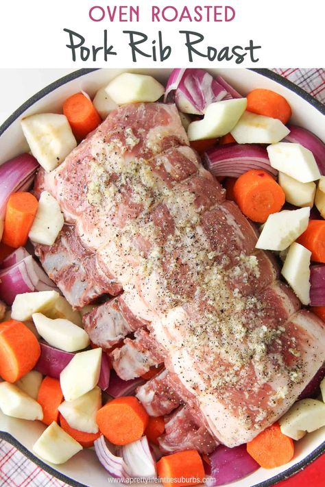 Bone In Pork Roast, Oven Roasted Pulled Pork, Roast With Vegetables, Pork Rib Roast, Pork Loin Ribs, Pork Roast In Oven, Pork Loin Roast Recipes, Rib Roast Recipe, Pork Roast Recipes