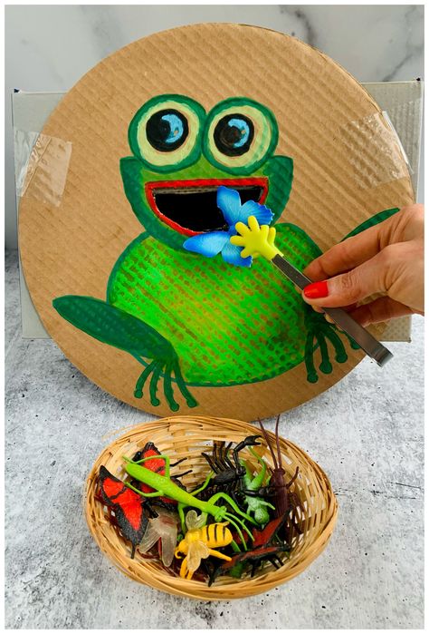 Frog Theme Activities For Toddlers, Feed The Frog Activity, Frog Games For Kids, Frog Crafts Preschool, Frog Life Cycle Craft, Frog Life Cycle Activities, Frogs Preschool, Infant Crafts, Frog Craft