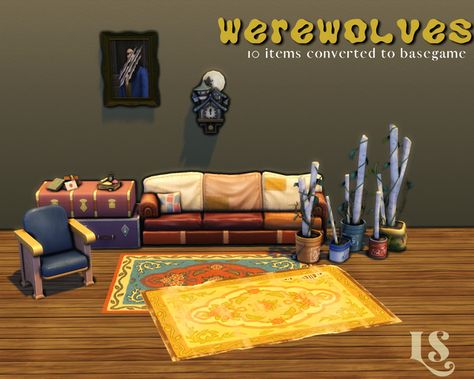 ᕙ Werewolves || converted to basegame Sims 4 Werewolf Cc Furniture, Sims 4 Apocalypse Cc Maxis Match, Sims 4 Werewolf Cc, Sims Furniture, Fantasy Play, Sims 4 Patreon, Maxis Match Cc, Sims Houses, Sims 4 Game Mods