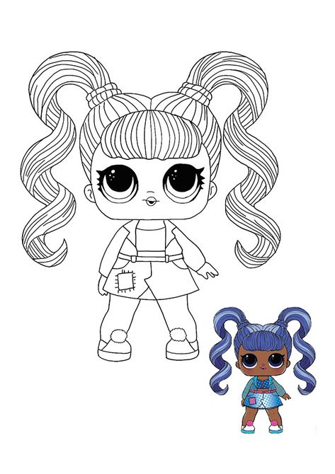 LOL Surprise Hairvibes Jelly Jam coloring page Kawaii Outline, Free Printable Coloring Sheets, Star Coloring Pages, Free Coloring Sheets, Unicorn Coloring Pages, Coloring Pages For Girls, Cartoon Coloring Pages, Printable Pages, Disney Coloring Pages