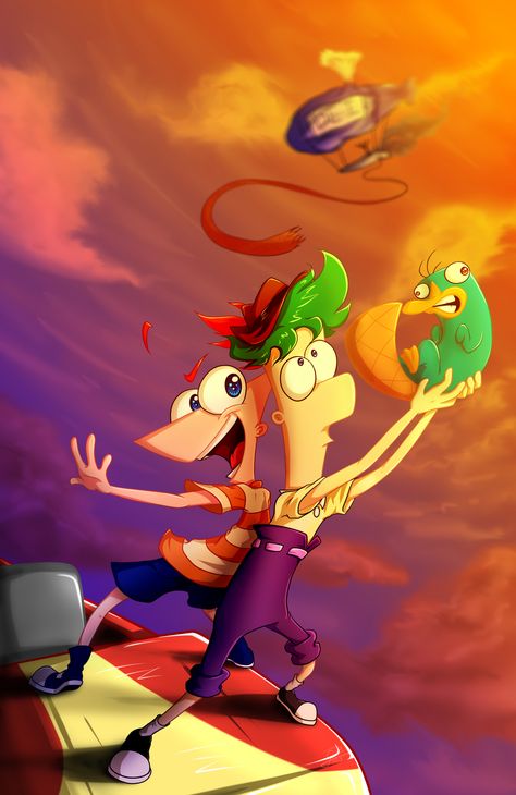 Phineas and ferb Disney Xd Cartoons, Phineas And Ferb Perry, Phineas And Isabella, Phineas E Ferb, Phineas Y Ferb, Disney Pixar Movies, Pokemon Ships, Cartoon World, Disney Xd