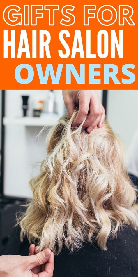 Best Gifts for Hair Salon Owners | Beautician Gift Ideas | Beauty Salon Gifts | Presents For People Who Own A Hair Salon | #gifts #giftguide #presents #beauty #hair #salon #best #uniquegifter Gift Ideas For Hair Stylist, Hairdresser Gift Ideas, Salon Openings, Salon Names Ideas, Beauty Salon Names, Hairstylist Apron, Stylists Aprons, Hairdresser Salon, Salon Owner