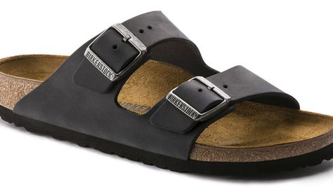 9 Knockoff Birkenstocks You Won't Even Know Are Fake Fake Birkenstocks, Fye Shoes, Black Birkenstock, Birkenstock Sandals Arizona, Two Strap Sandals, Hijab Styles, Birkenstock Sandals, Black Oil, Stylish Sandals