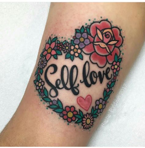 Traditional Heart Tattoos, Self Love Tattoo, Heart Tattoo Designs, Tattoo Portfolio, Dope Tattoos, Skin Art, Tattoo Stencils, Love Tattoos, Pretty Tattoos