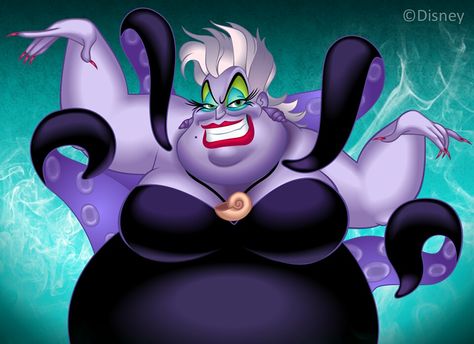 . Ursula Images, Ursula Art Drawing, Ursula Painting Ideas, Disney Villains Ursula, Ursula Tattoo, Ursula Little Mermaid, Vanessa Ursula Art, Ursula The Little Mermaid, The Little Mermaid Ursula