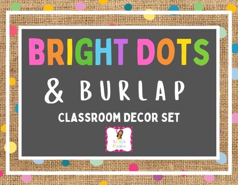 Heart Word Wall, Math Talk Posters, Polka Dot Classroom Theme, Burlap Classroom Decor, Burlap Classroom, Classroom Behavior Chart, Boho Rainbow Decor, Polka Dot Classroom, Teacher Business Cards