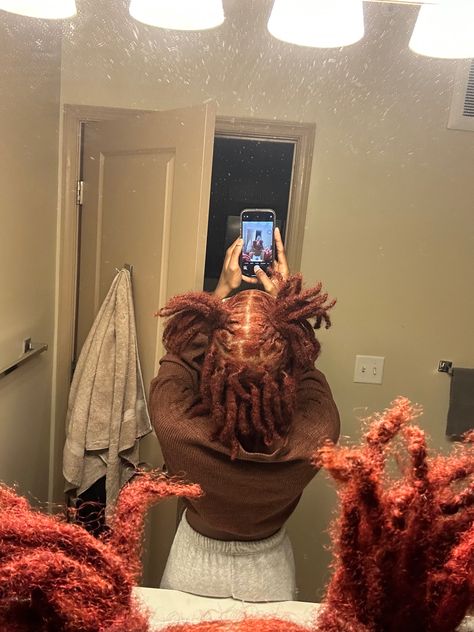 2 Months Loc Journey, Copper Hair On Black Women Locs, 3 Month Loc Journey, Instant Locs With Curly Ends, Copper Dreads, Copper Locs Black Women, Copper Locs, Brown Locs, Locs Black Women