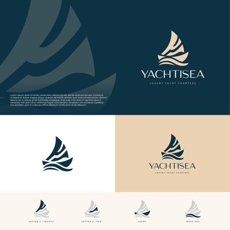 Yacht Club Design, Ship Logo Design Ideas, Boat Logo Design Ideas, Luxury Brand Design Inspiration, Luxury Travel Branding, Luxury Logo Ideas, Yacht Branding, Luxury Travel Logo, Nautical Branding