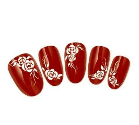 Rose Nail Design, Acrylic Nail Designs Classy, Subtle Nail Art, Red Nail Art Designs, Quick Nail Art, Unghie Nail Art, Rose Nail Art, Valentine Nail Art, Nail Art For Beginners