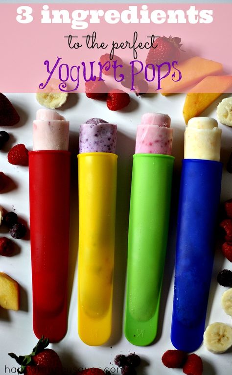 These easy frozen yogurt pops are the perfect summer treat! #summer #yogurtpops #frozentreats Easy Frozen Yogurt, Frozen Yogurt Pops, Homemade Frozen Yogurt, Cheesecake Popsicles, Yogurt Pops, Homemade Popsicles, Yogurt Maker, Cold Treats, Ice Pop