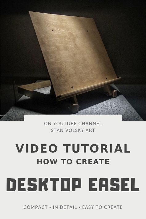 The process of creating a desktop easel. Tutorial by Stan Volsky.
In this video I show how I created my desktop easel on which I am currently drawing. Desktop Easel Diy, Cricut Area, Portable Drawing Board, Easel Diy, Desktop Easel, Diy Easel, Art Videos Tutorials, Drawing Board, New Job