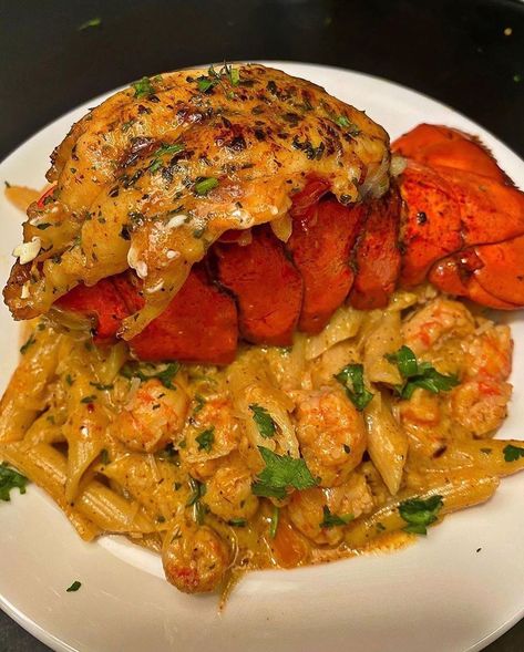 Lobster Alfredo Pasta, Pasta And Lobster, Moist Salmon, Homemade Honey Mustard Sauce, Honey Mustard Salmon Recipes, Lobster Pasta, Lunch Meals, Honey Mustard Salmon, Homemade Honey Mustard