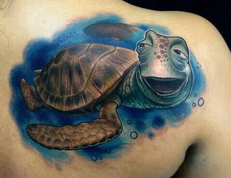 Crush Turtle Tattoo, Crush Tattoo Finding Nemo, Crush Tattoo, Finding Nemo Tattoo, Squirt Finding Nemo, Finding Nemo Crush, Finding Nemo Turtle, Crush Finding Nemo, Nemo Tattoo